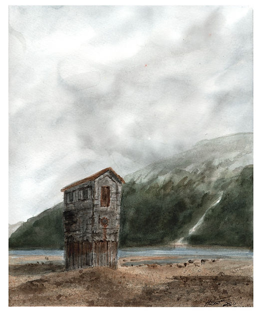 Pumphouse in April Print