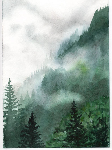 Mountain Love Watercolor Card