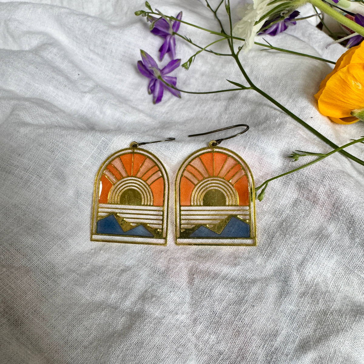 Haze // Stained Glass Resin Earrings