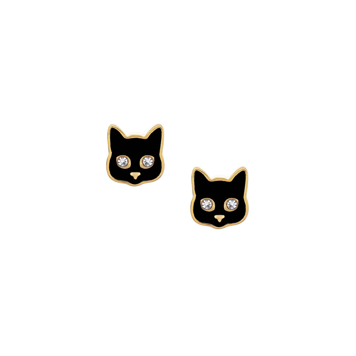 Cat Studs: 18K Gold Plated