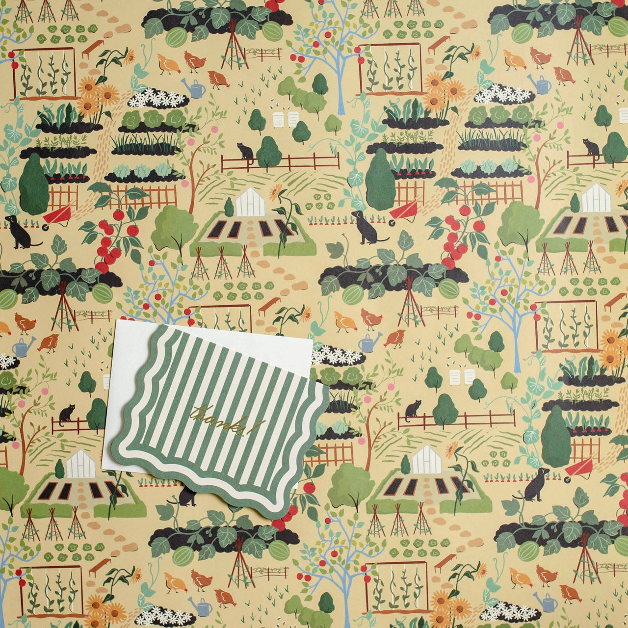 Veggie Garden Gift Wrap: Single Sheet