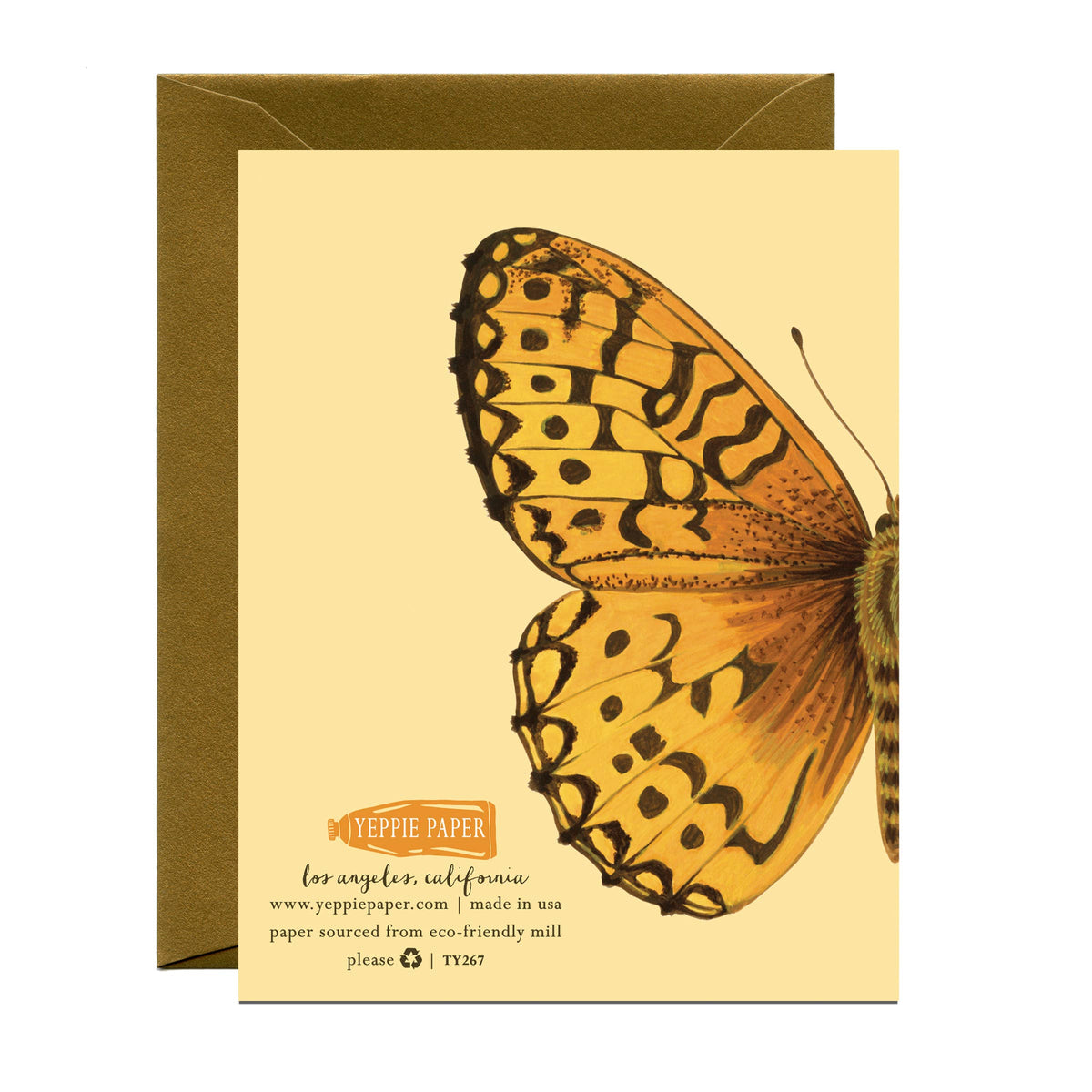 Fritillary Butterfly Thank You Card