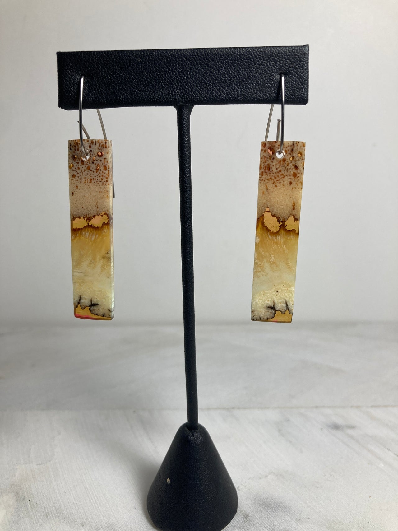 Musk Ox Horn Resin Cast Earrings 39