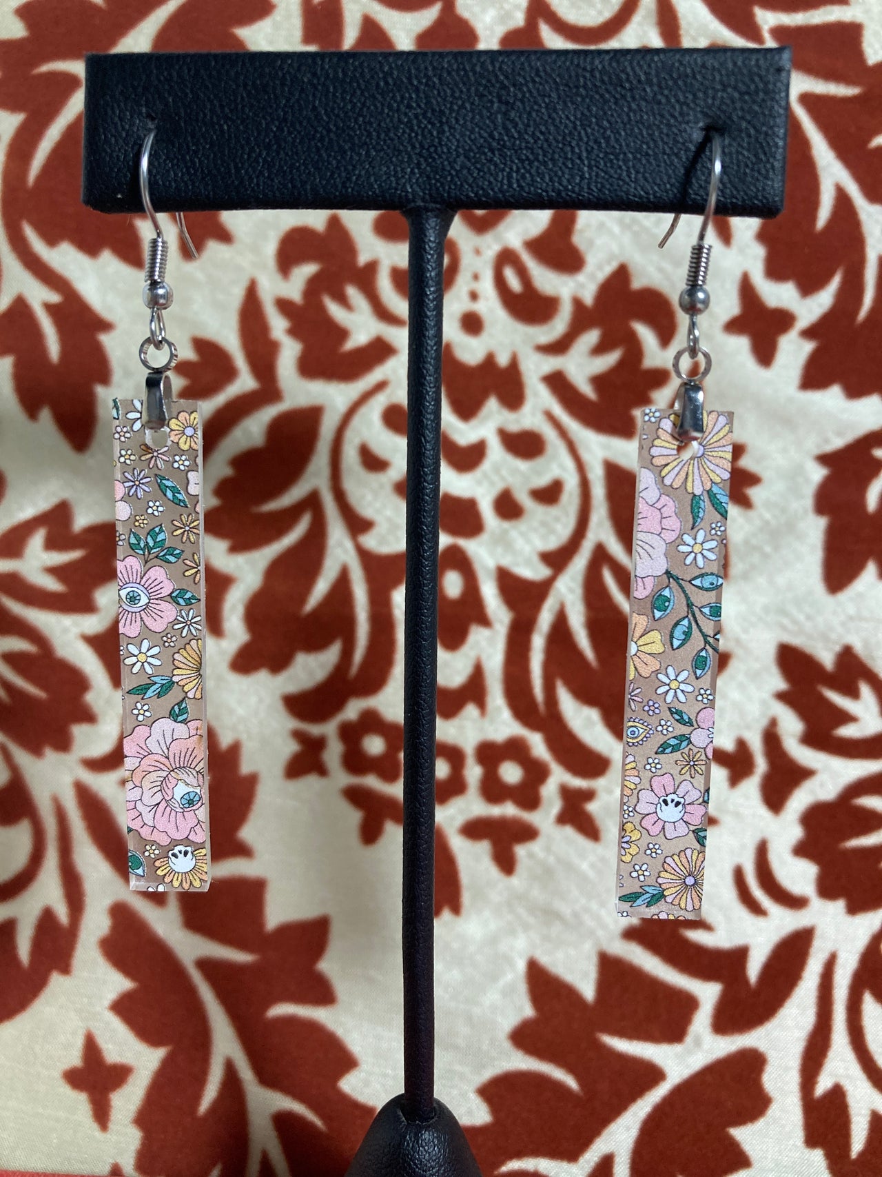 Long Spooky Flower Earrings