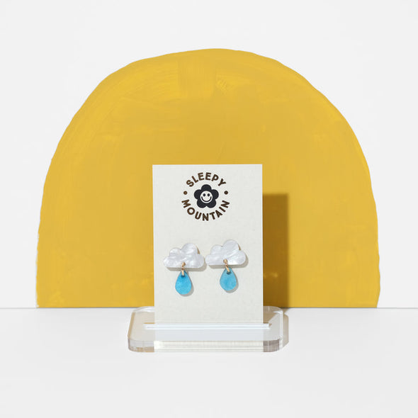 Rain Cloud Mini Dangle Earrings