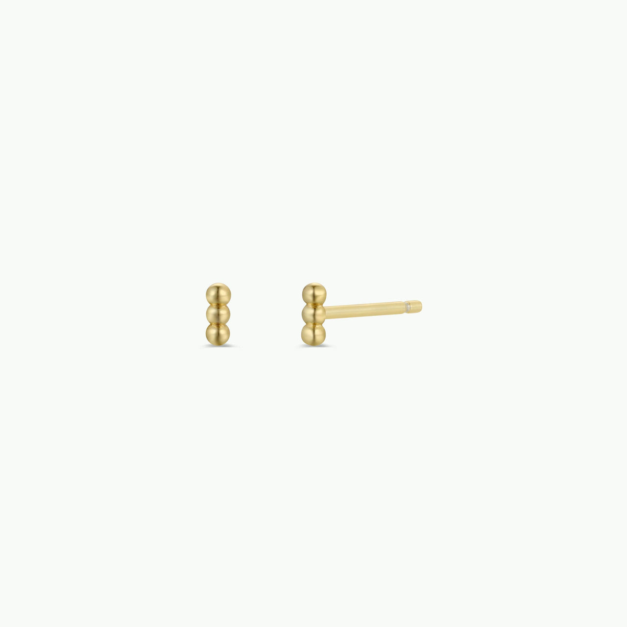 Petite 3 Ball Stud - Gold Earrings