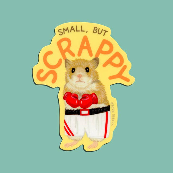 Small But Scrappy Hamster Sticker