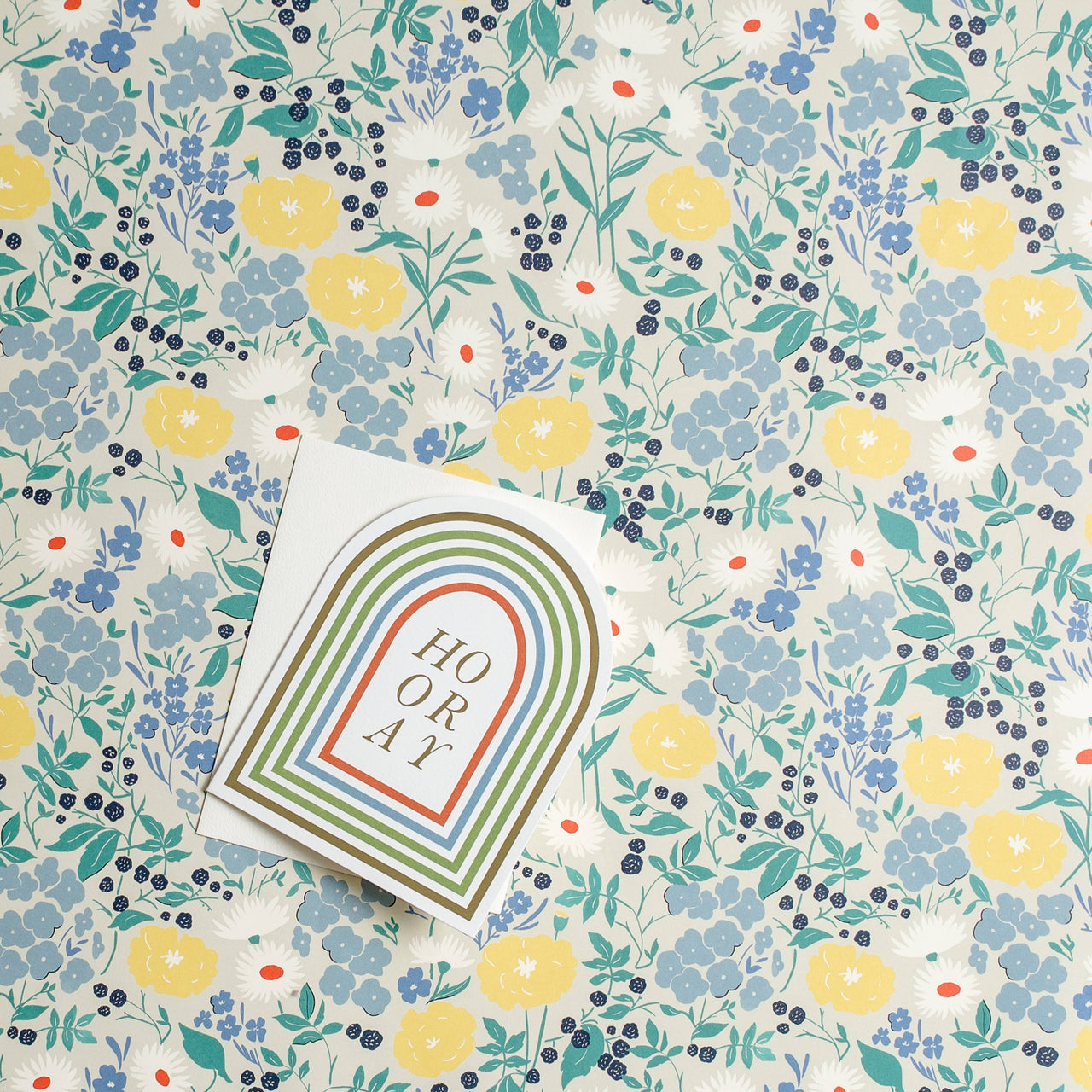 Blackberry Floral Gift Wrap - Roll: Roll of 3 Sheets