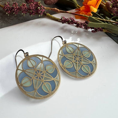 Cathedral // Stained Glass Resin Earrings