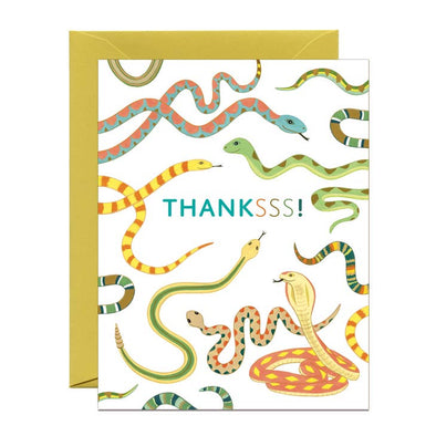 Thanks Snakes Thank You Card