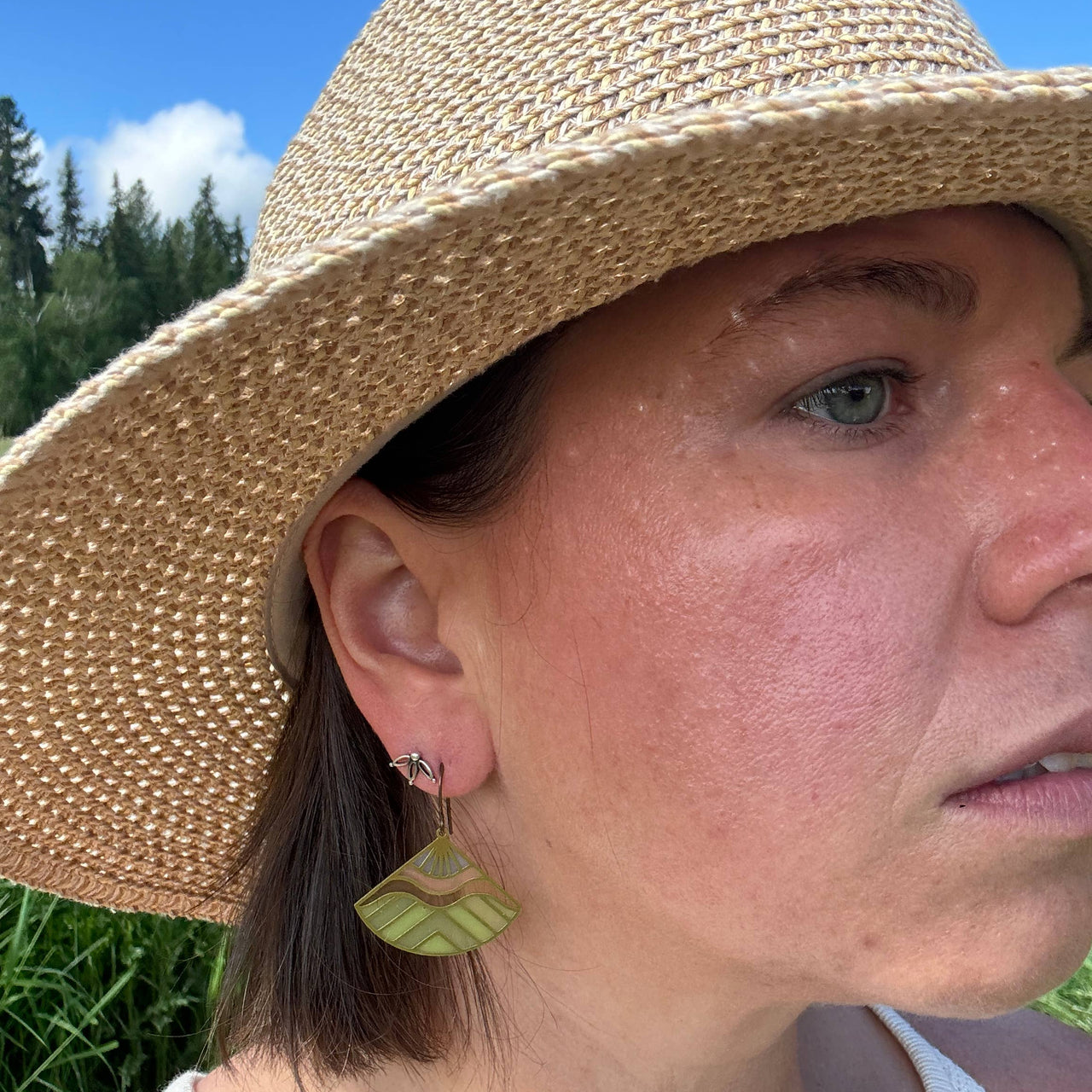Range // stained glass resin earrings