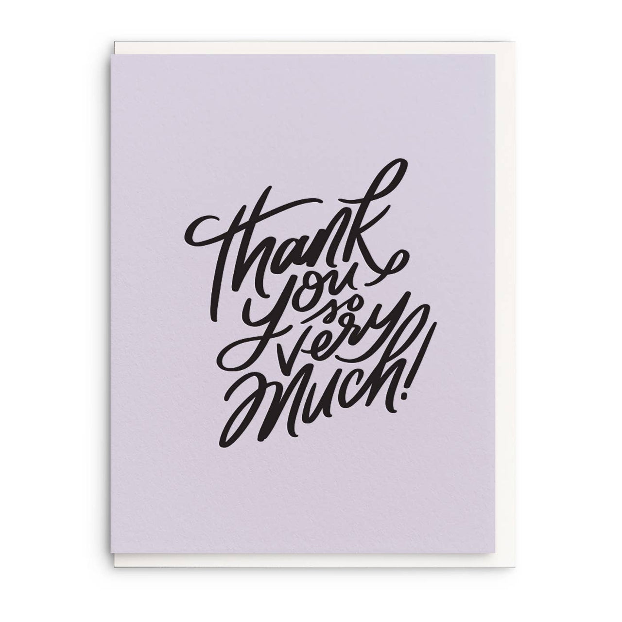 So Very Much - Letterpress Thank You Greeting Card
