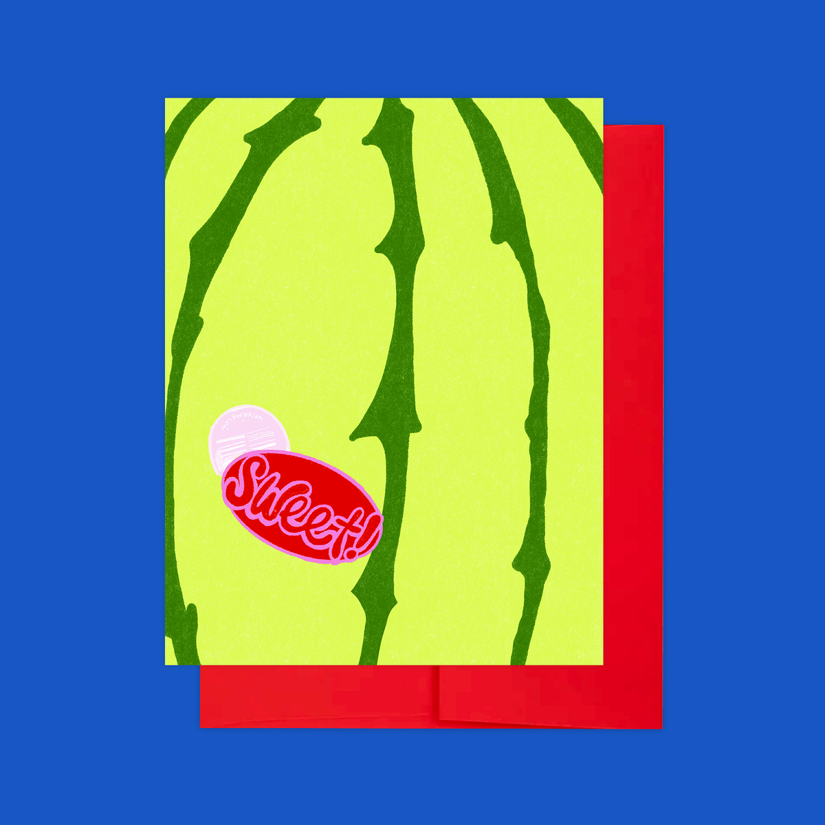 So Sweet Watermelon Card - All Occasion Greeting Card: Cellophane Sleeve