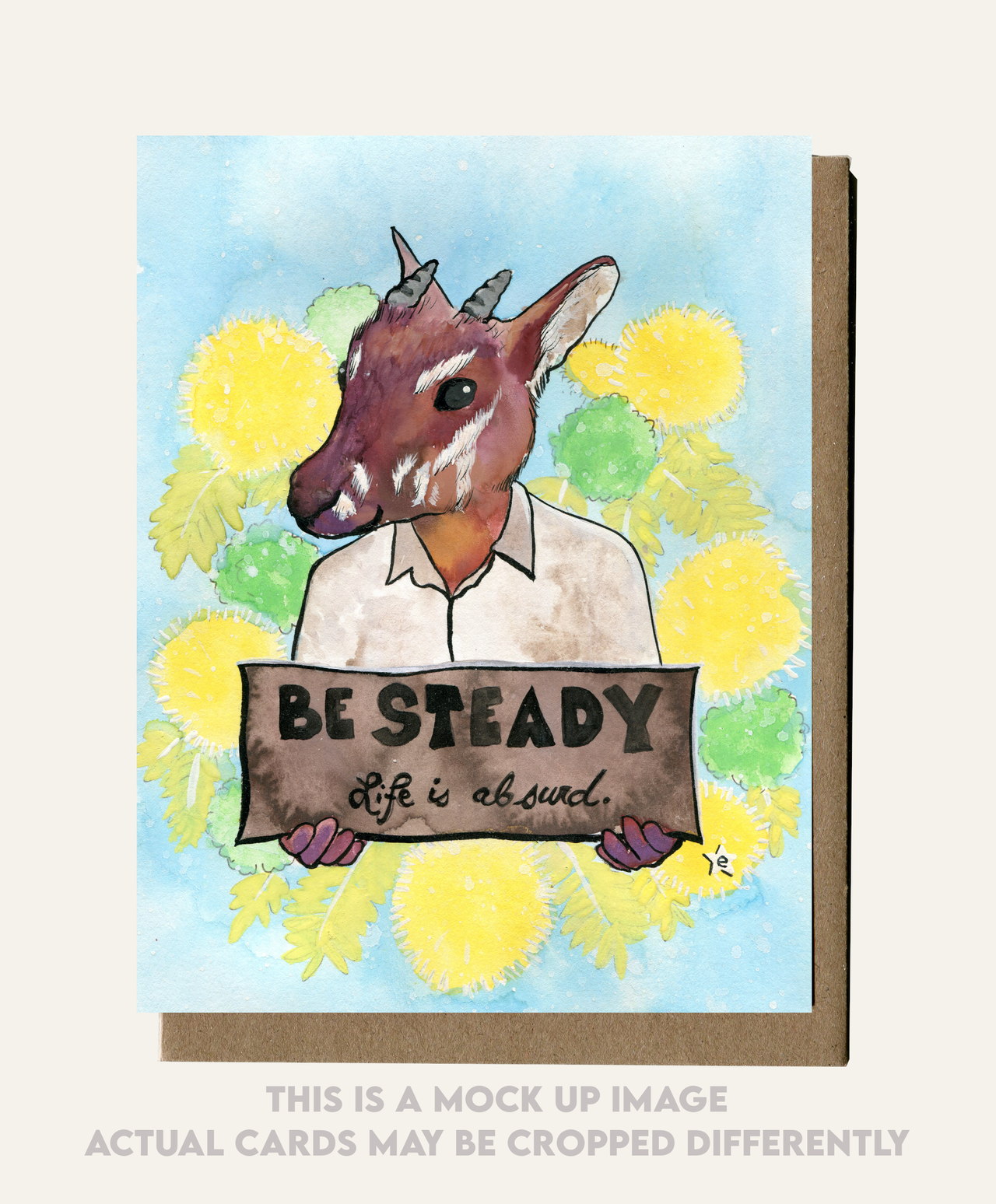 Saola "Be Steady" Greeting Card - Endangered Animal Series