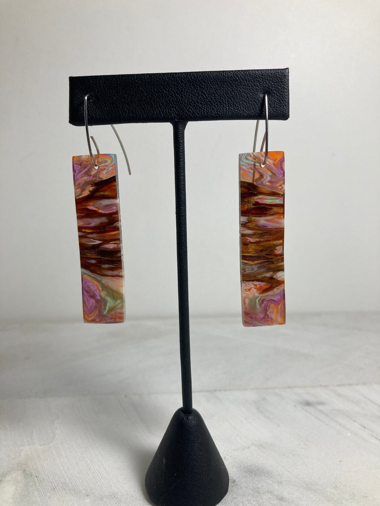 Spruce Knot Resin Cast Earrings 3