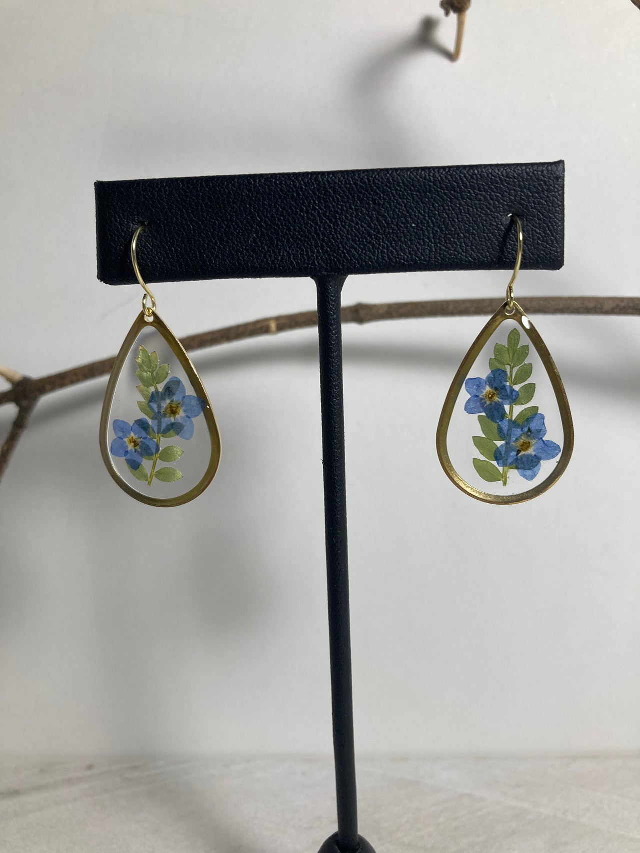 Jacob's Ladder + Forget-Me-Not Teardrop Earrings