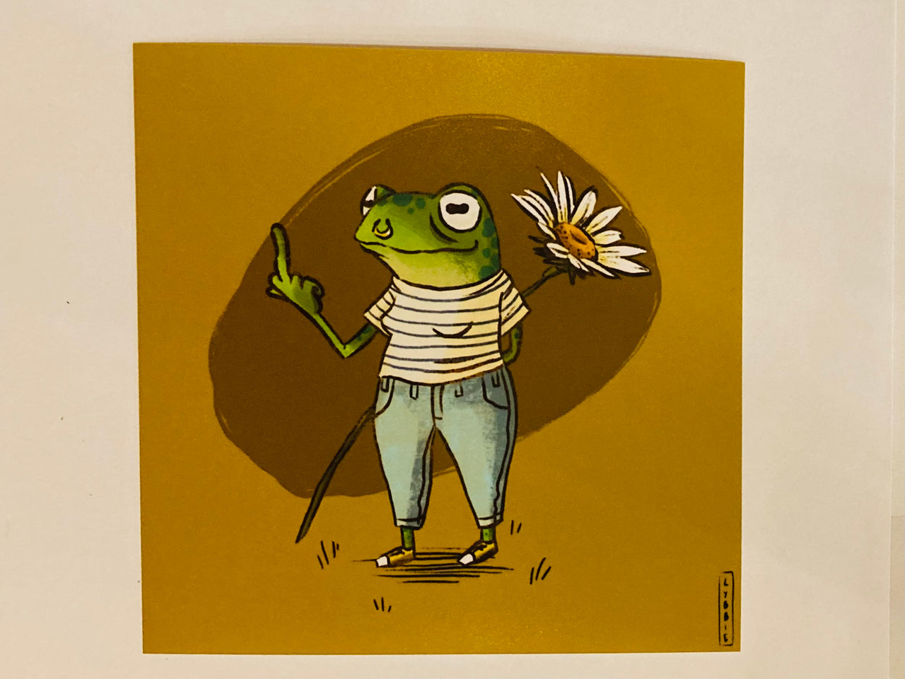 Daisy Frog Print