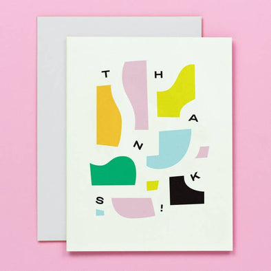 Thanks Abstract Pieces Card