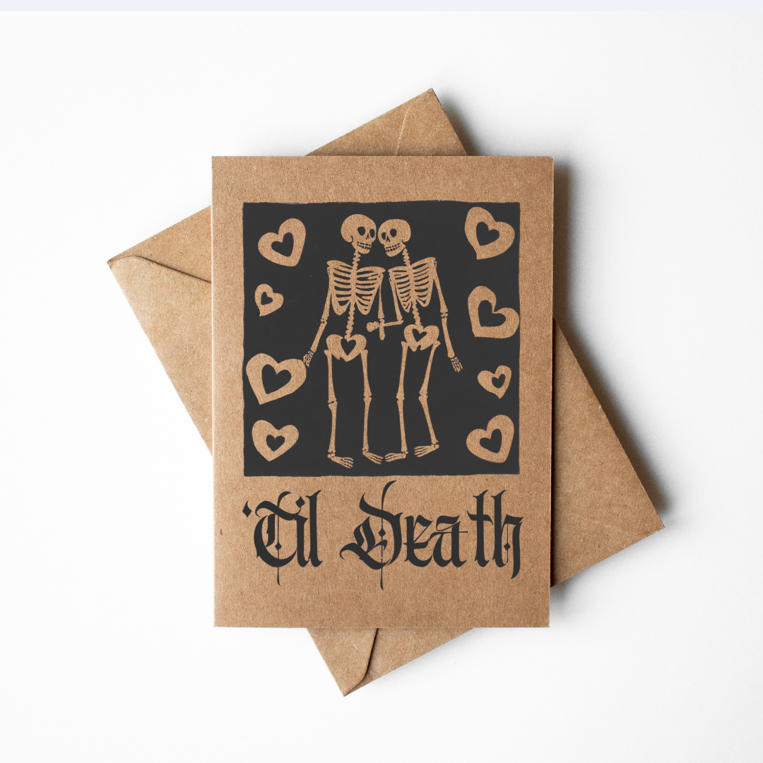 ‘Til Death Goth Black Love Card
