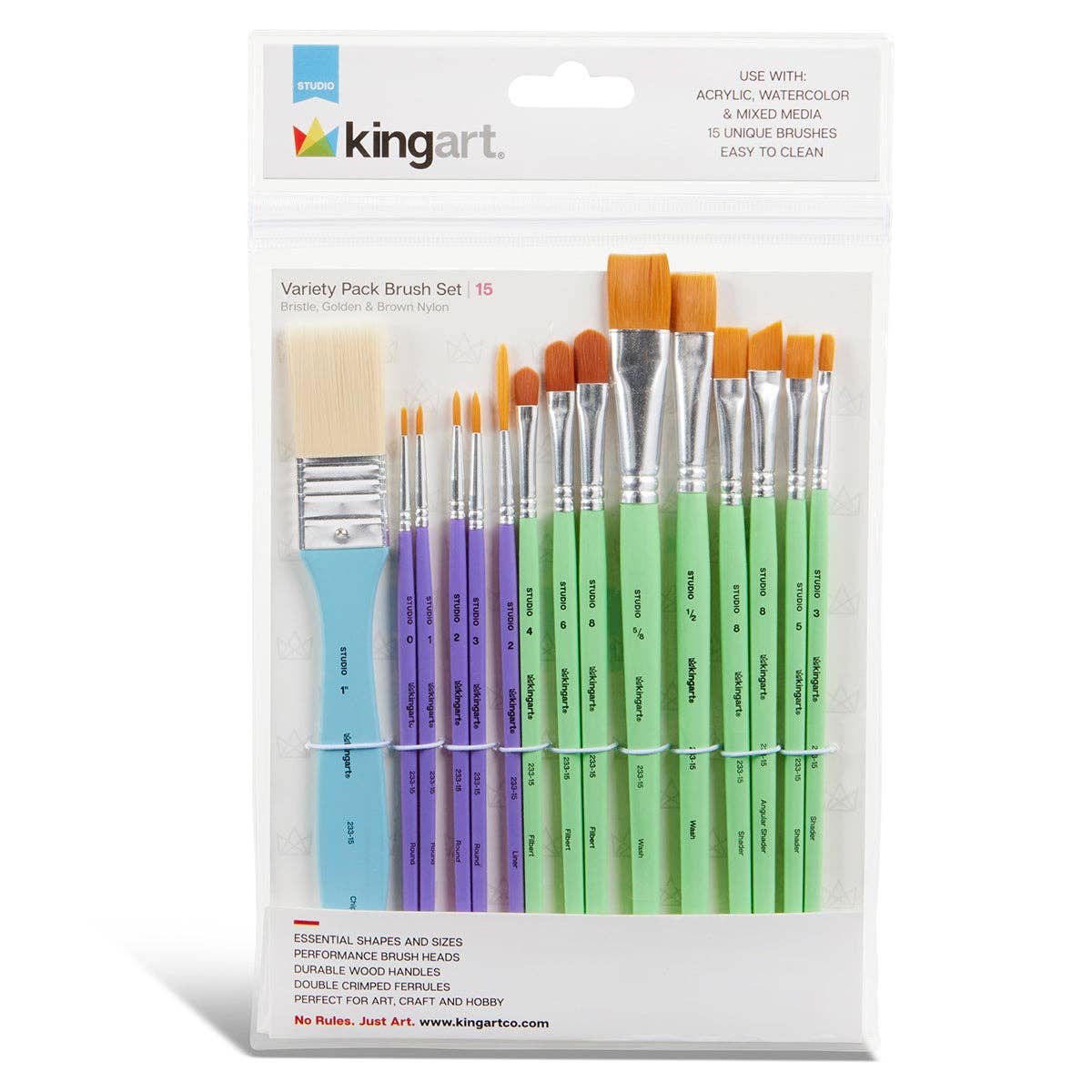 Studio Mixed Media Brush Set – 15 pc