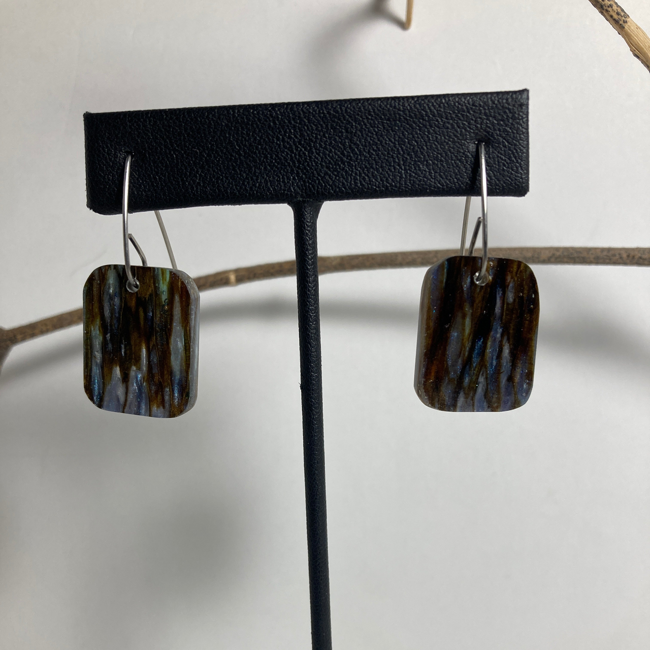 Spruce Root Resin Cast Earrings 3