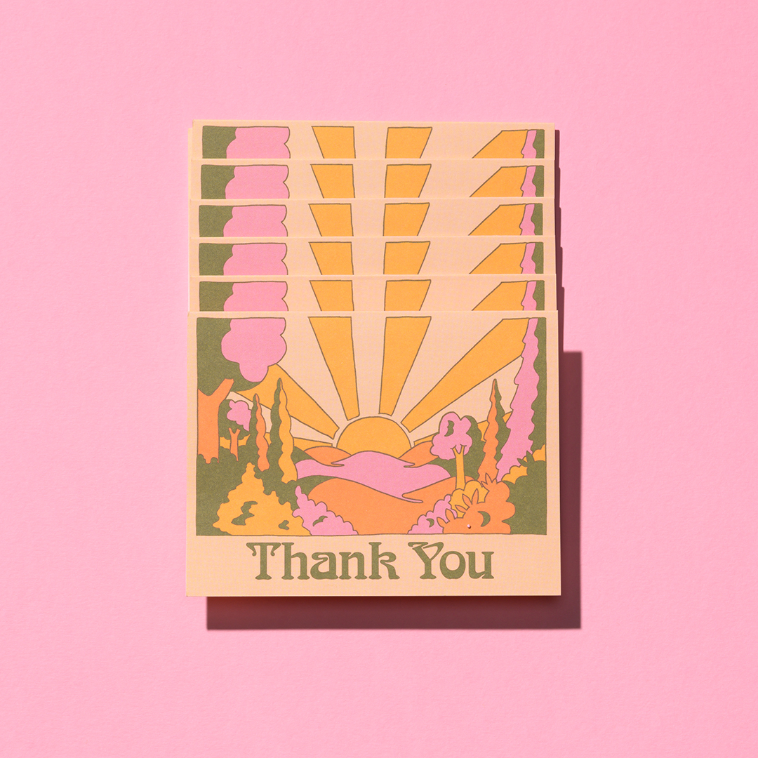 Sunrise Thank You thank you greeting card: Singles