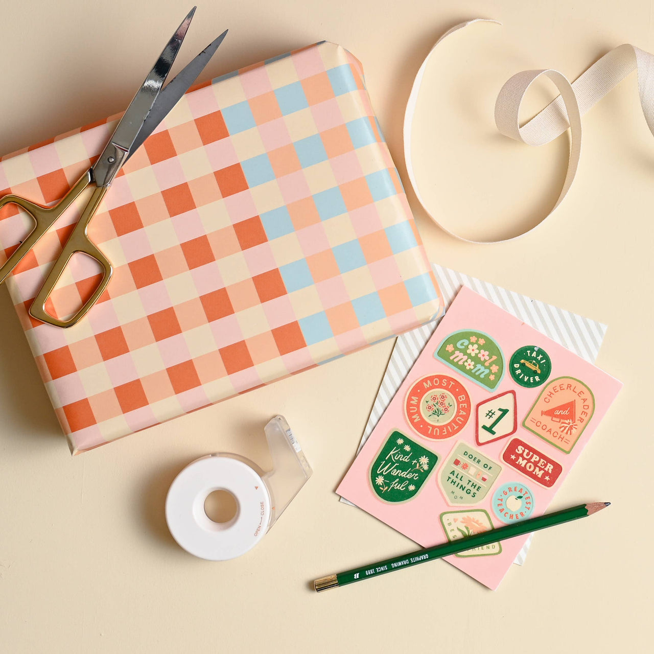 Camp Check Gift Wrap: Single Sheet