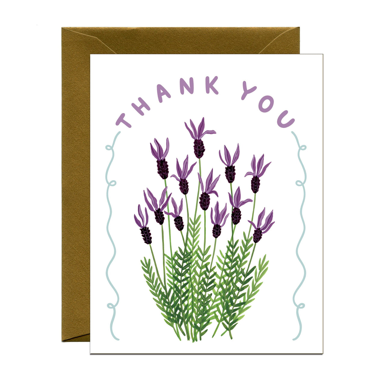 Lavender Purple Flowers Thank You Card