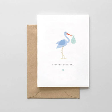 Special Delivery - New Baby Stork Card