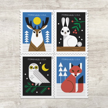 *Forever Letter Stamps: Winter Woodland Animals*