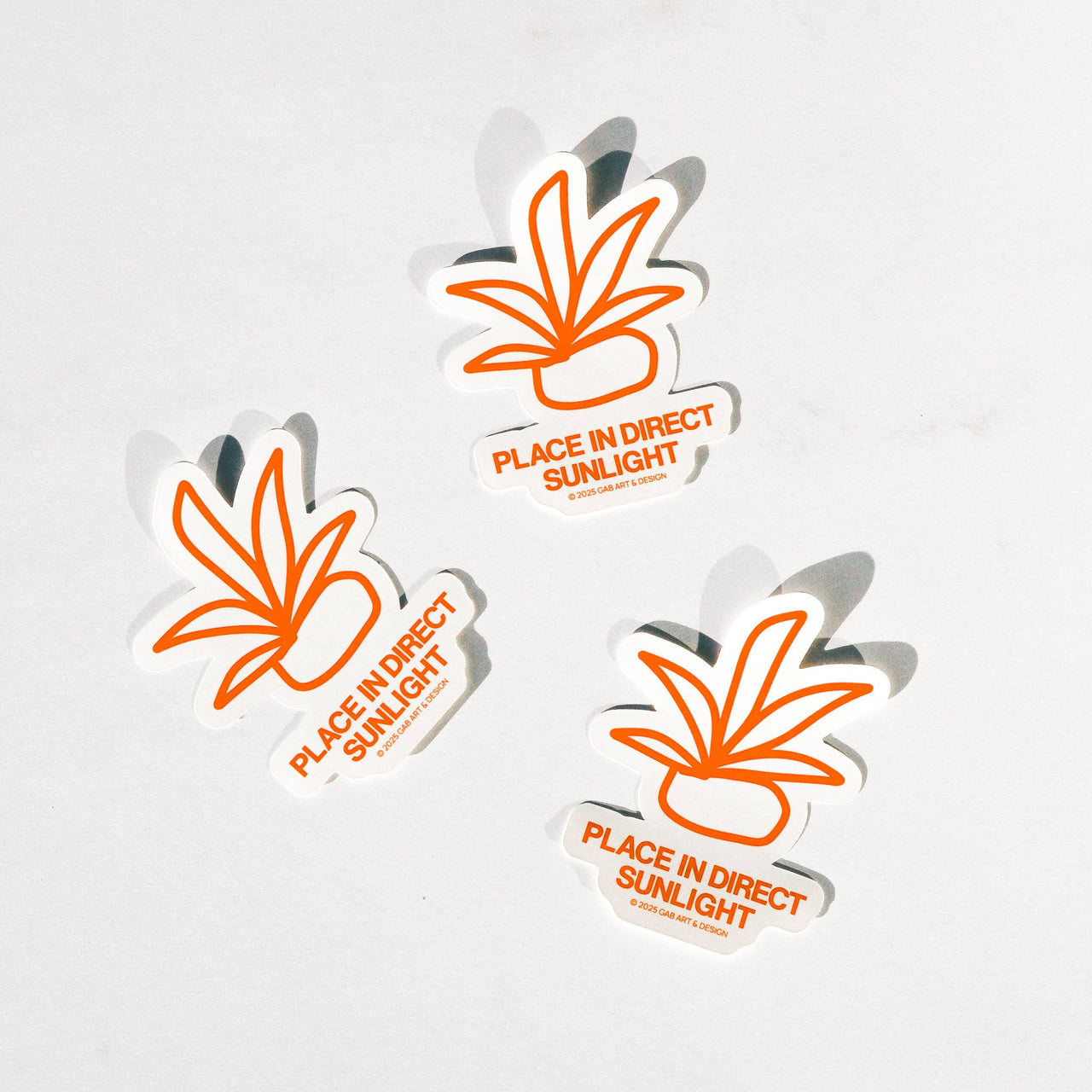 Place in direct sunlight - sticker