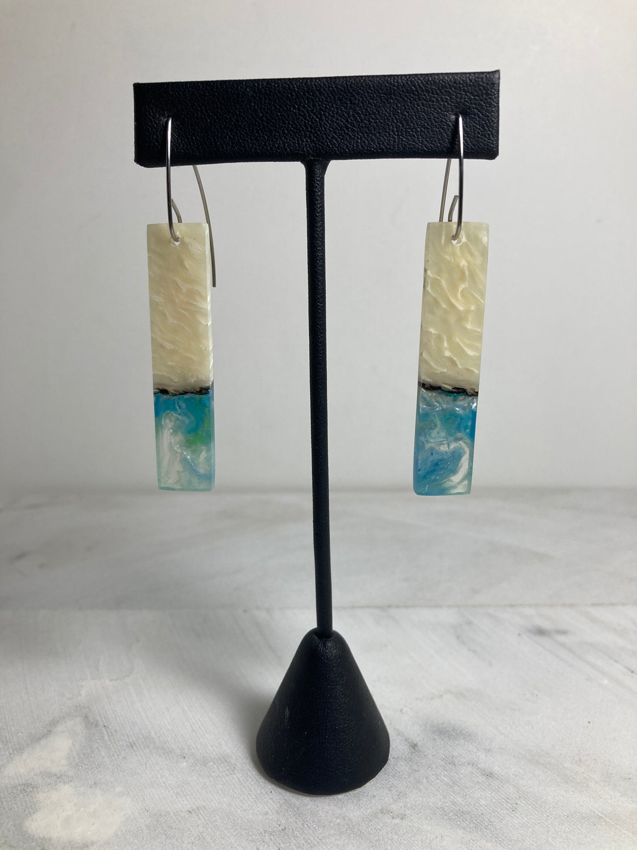 Musk Ox Horn Resin Cast Earrings 40