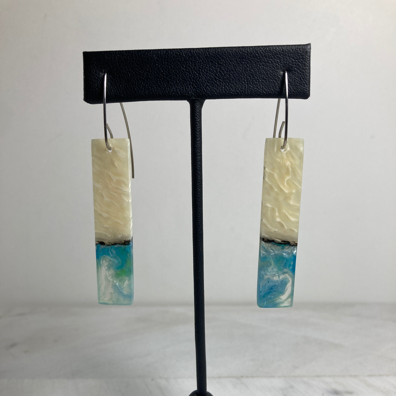 Musk Ox Horn Resin Cast Earrings 40