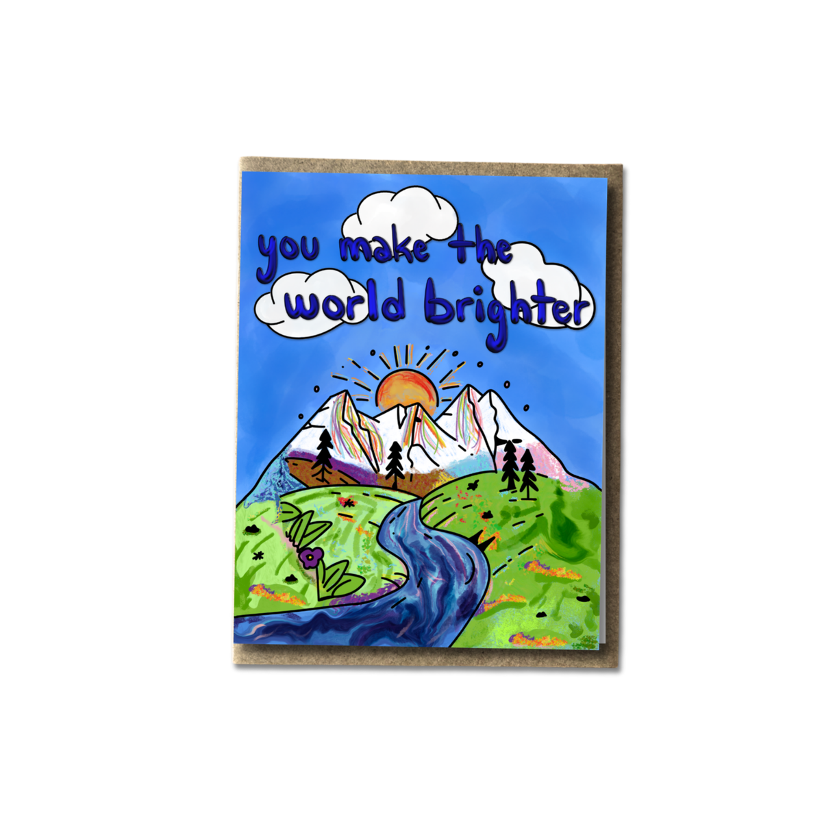 You Make the World Brighter Greeting Card - Progress Pride
