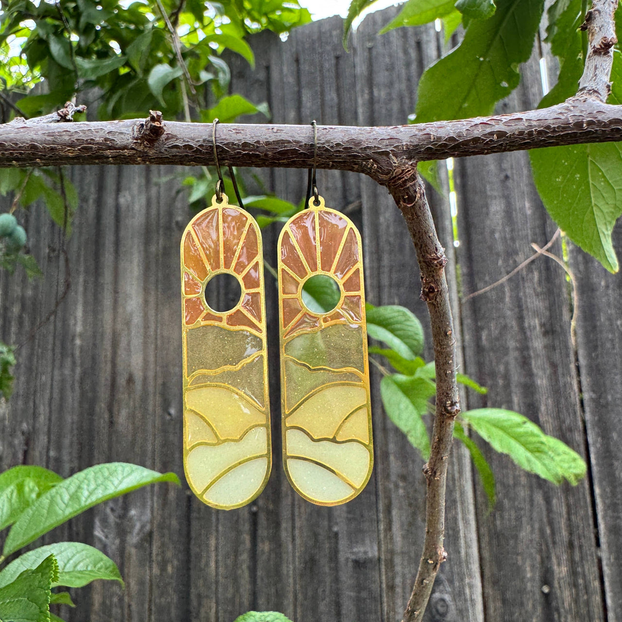 Pastoral // Stained Glass Resin Earrings