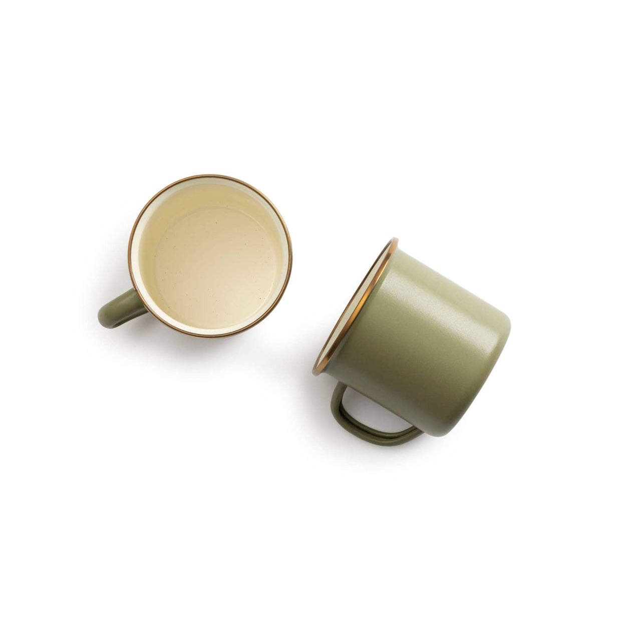 Enamel 2-Tone Mug Set - Perfect for Coffee & Tea Cups