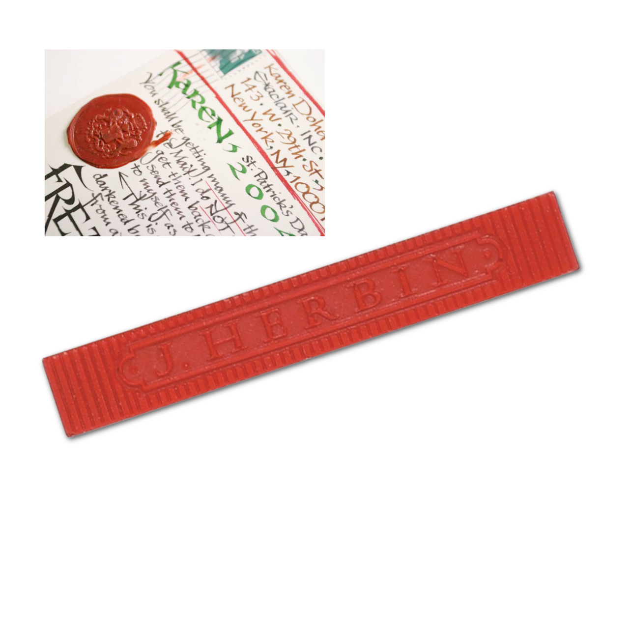 Jacques Herbin Supple Sealing Wax - Suitable For Mailing: Red