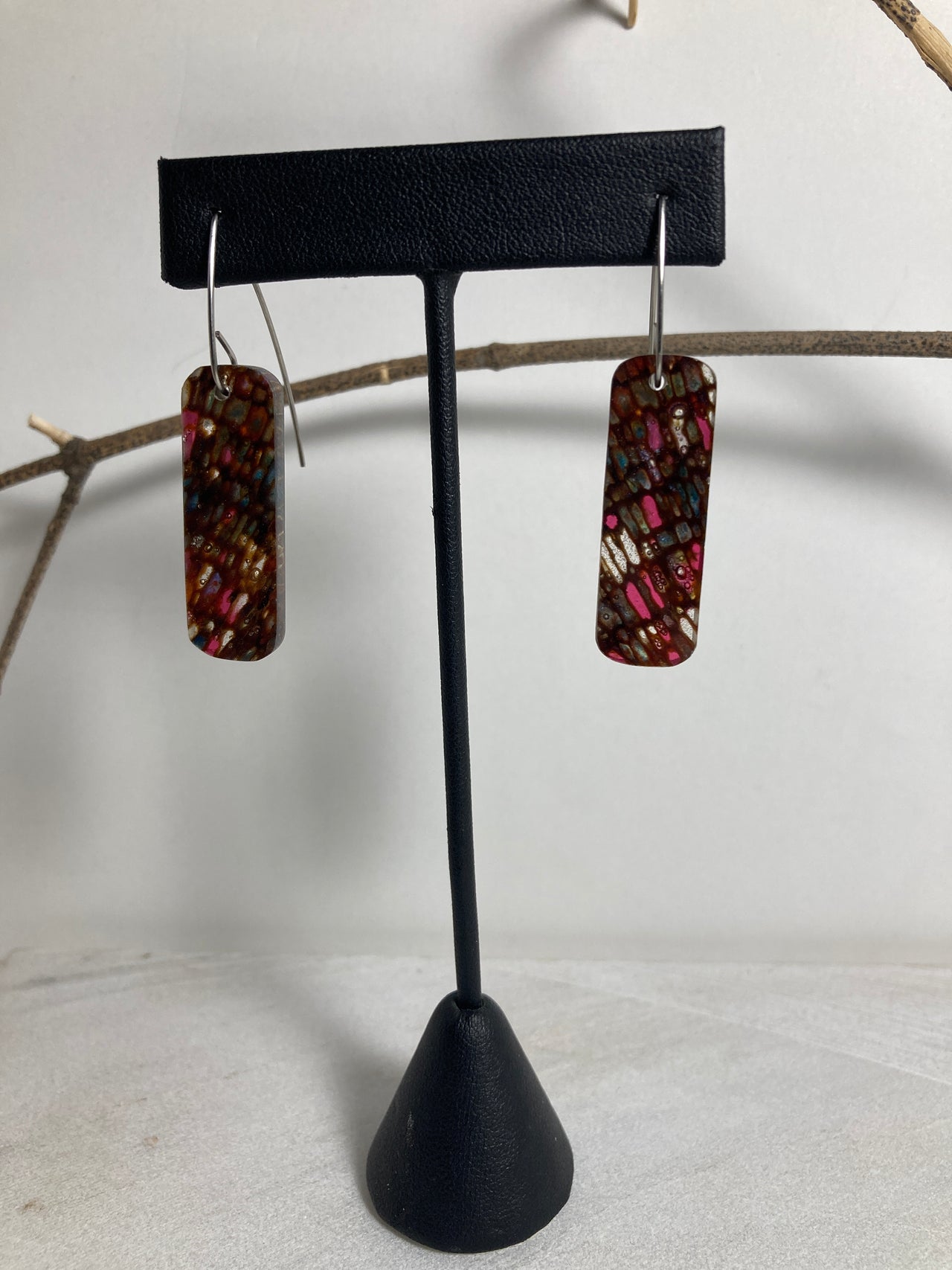 Spruce Root Resin Cast Earrings 2