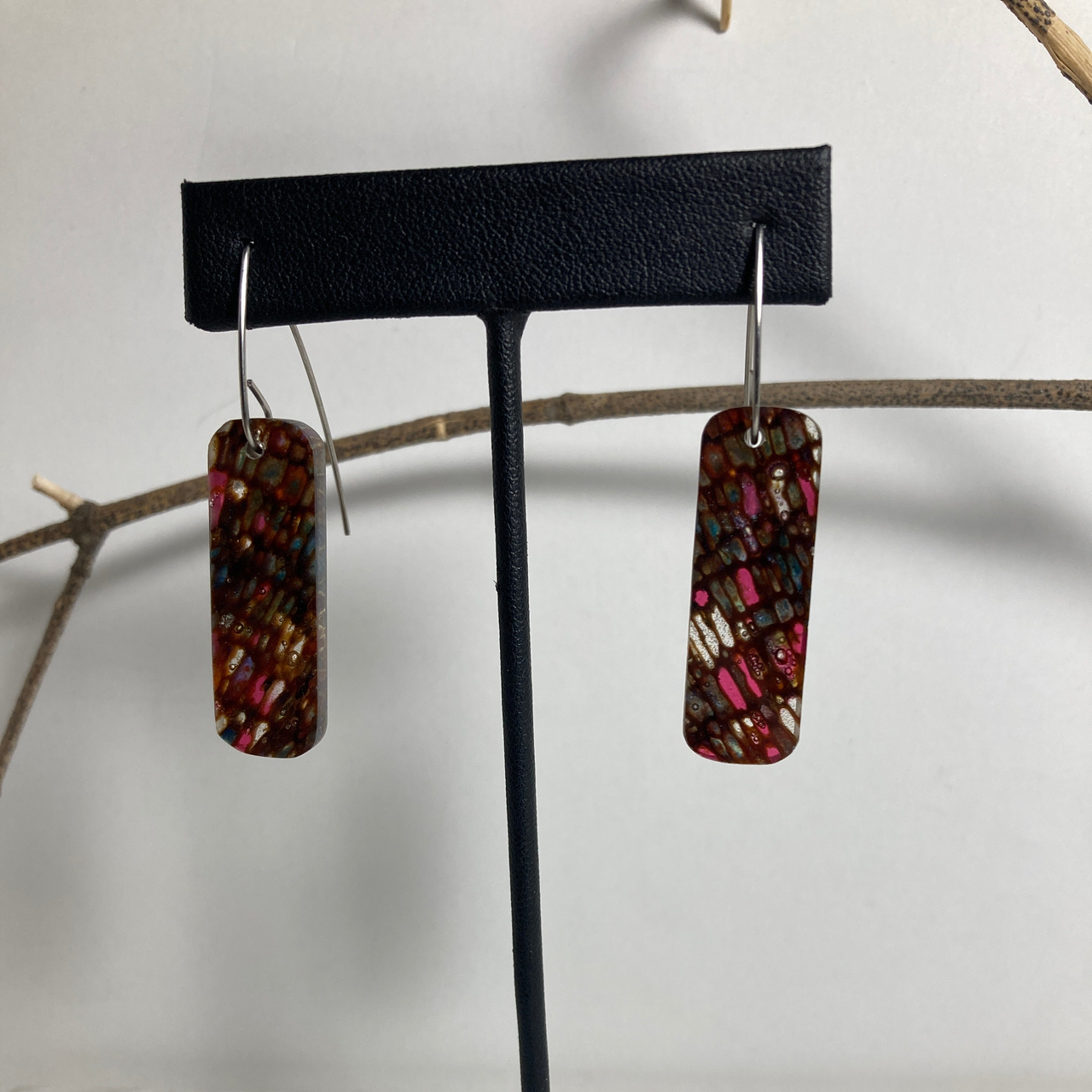 Spruce Root Resin Cast Earrings 2