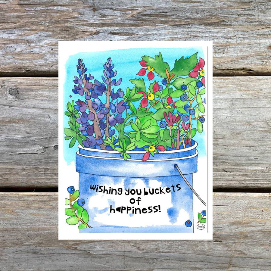 Buckets of Happiness Note Card