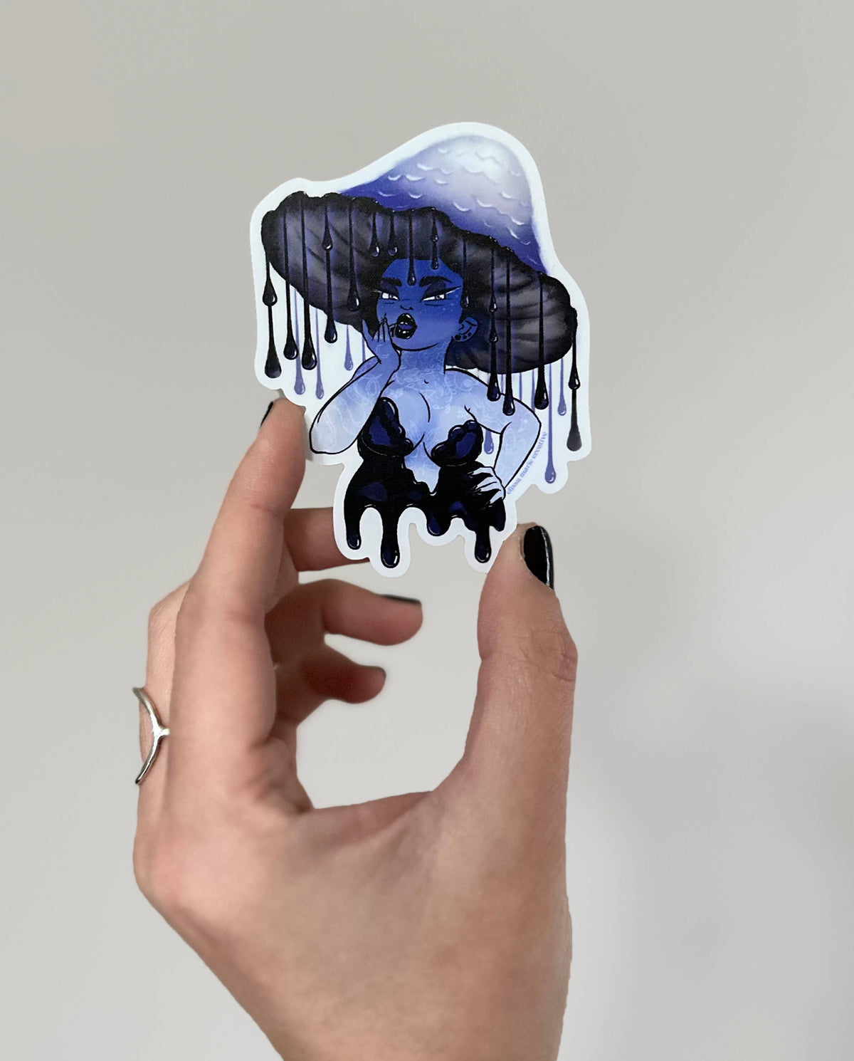 Inky Cap Shroomie Sticker | mushroom | goth | witchy
