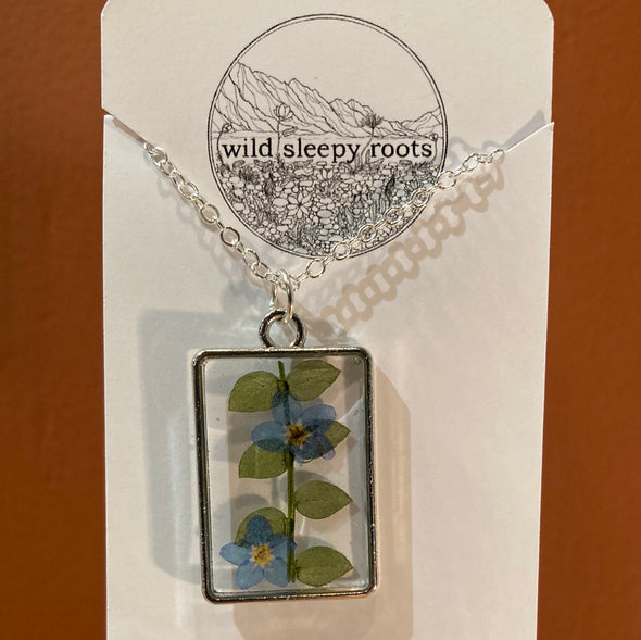 Beautiful Jacob's Ladder + Forget-Me-Not Necklace