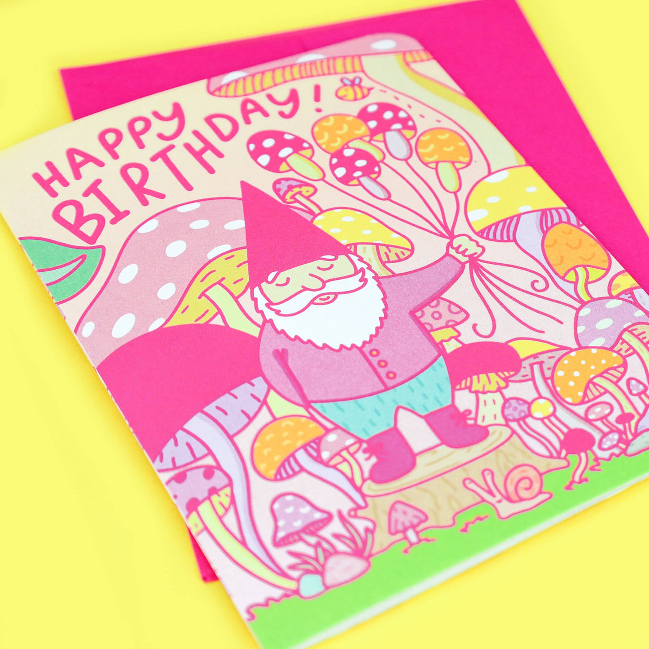 Woodland Gnome Birthday Card