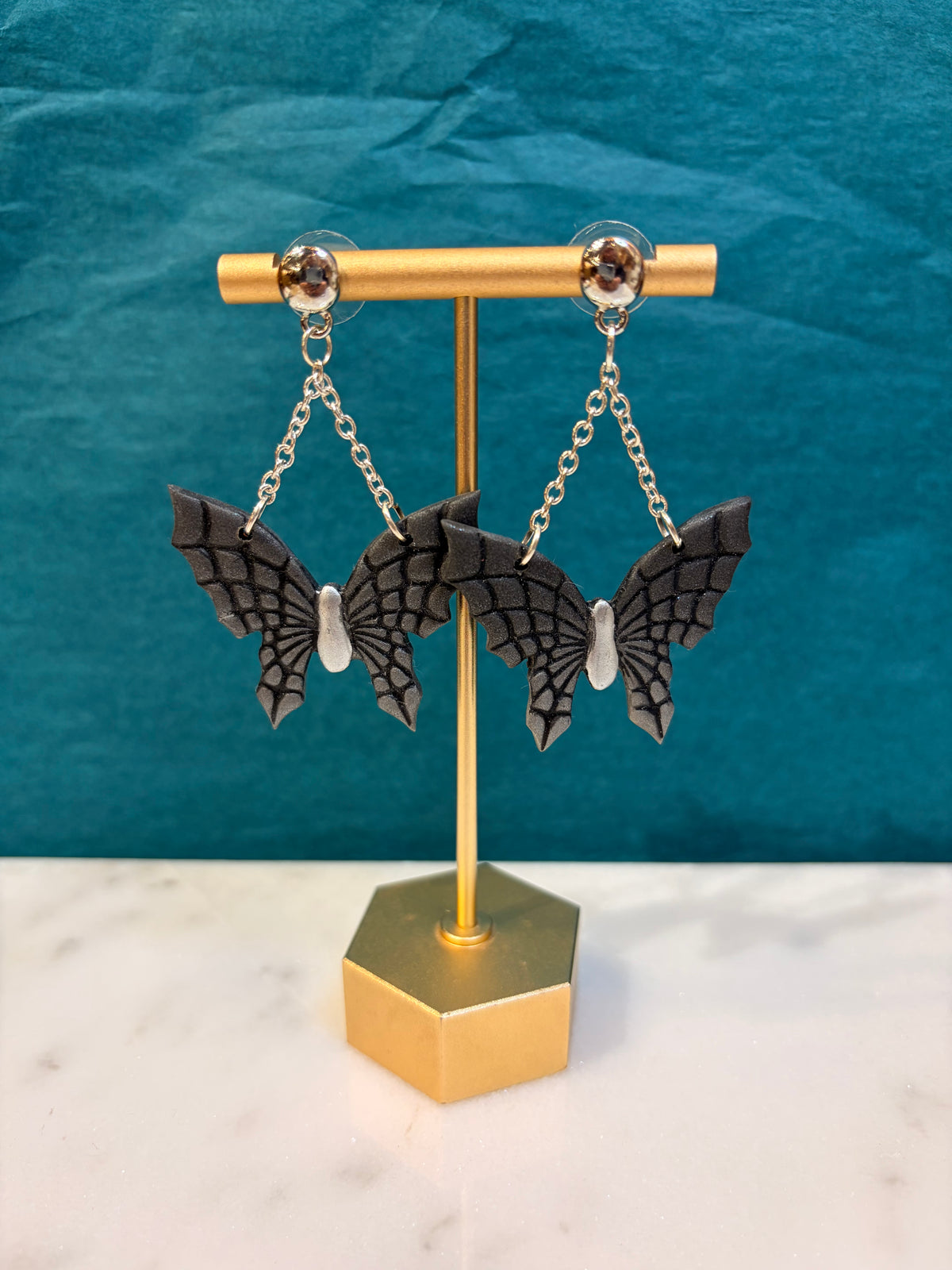 Spiderweb Butterfly Earrings