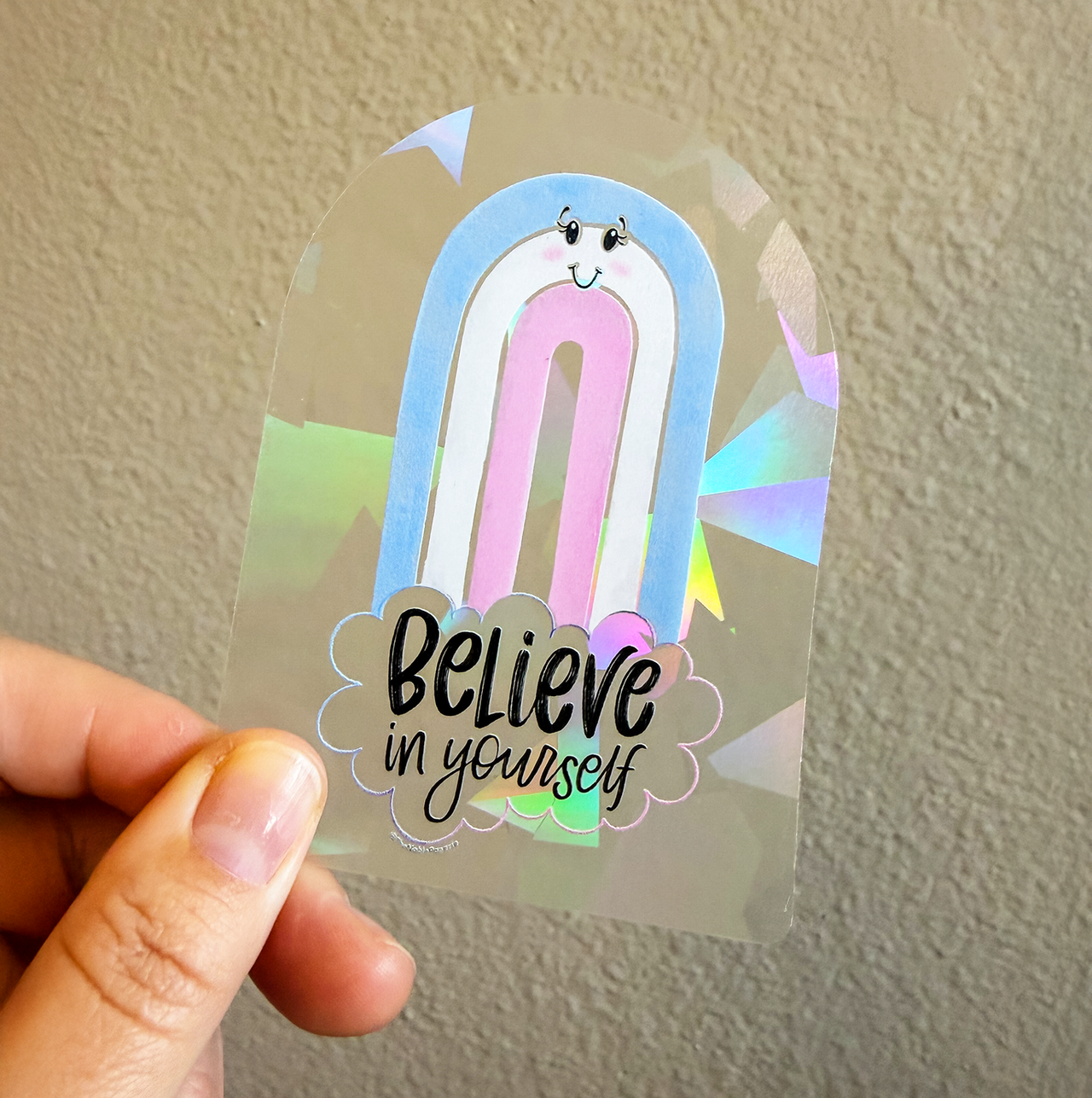 Believe | LGBTQIA+ Queer Suncatcher Rainbow Window Decal