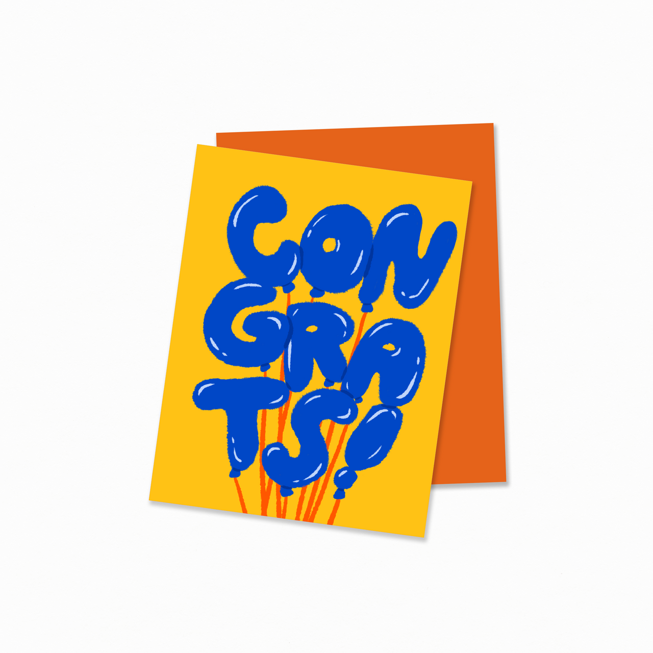 Congrats balloons - greeting card