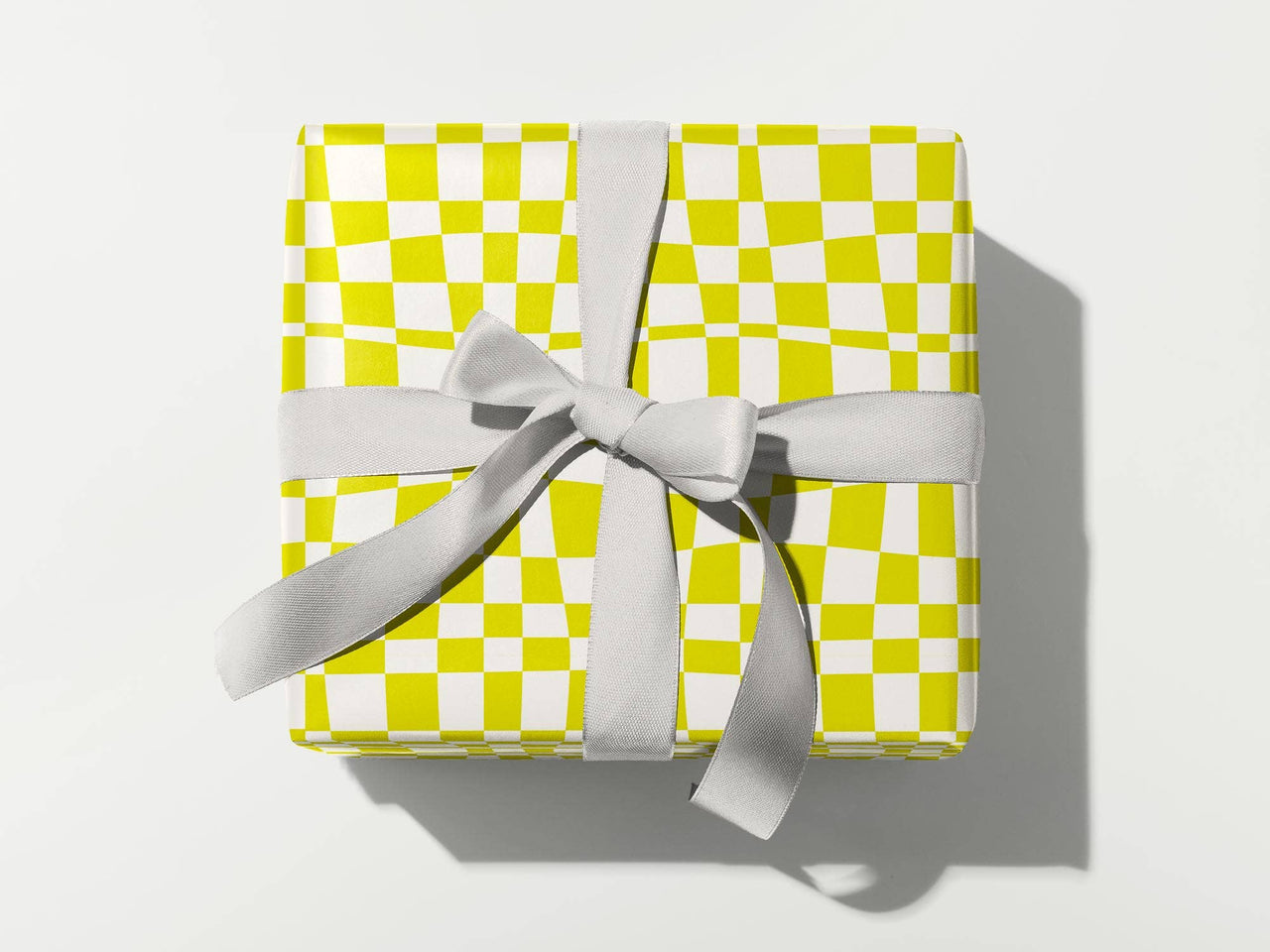 Space Time Warped Checker Gift Wrap Single Sheet