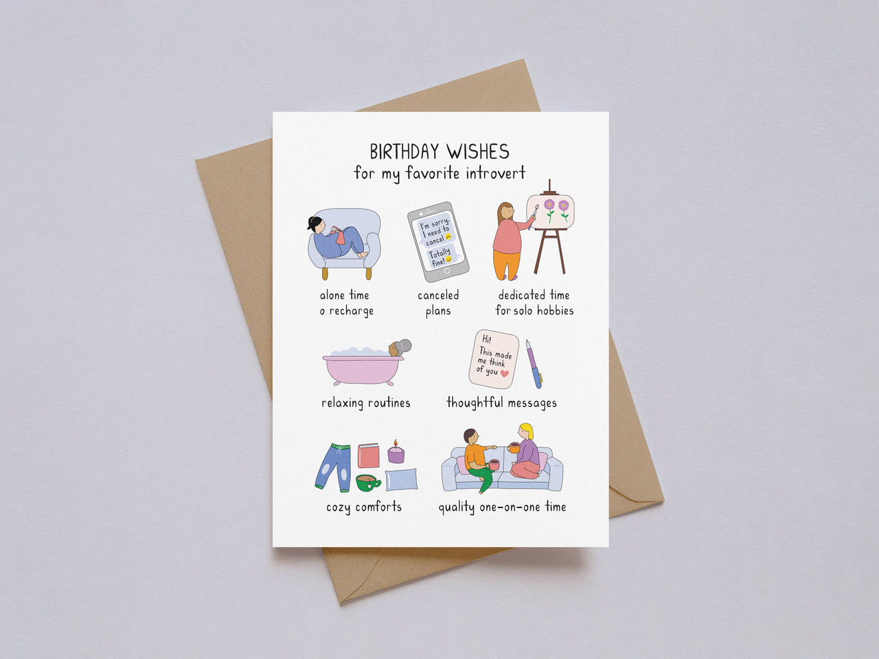 Introvert Birthday Wishes Card