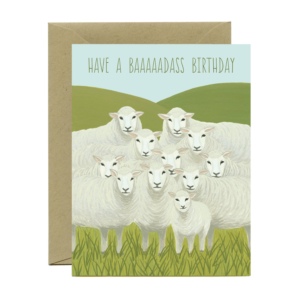 Badass Sheep Farm Animal Funny Birthday Card