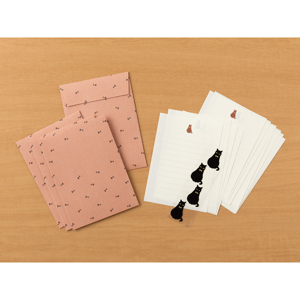Black Cat Letter Paper and Envelopes (With Stickers)